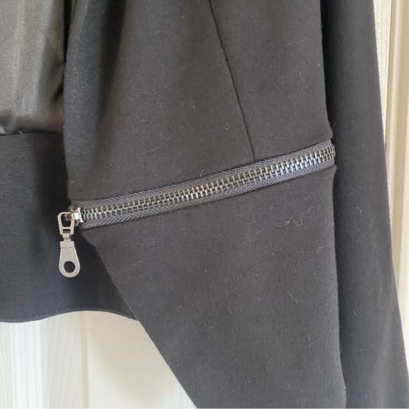 Philosophy Black Blazer/Jacket; Size Medium Zipper Detail on sleeves and around - Picture 3 of 7